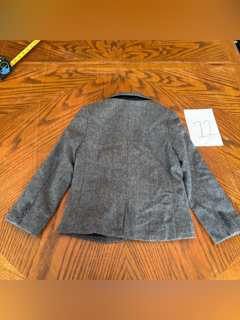 Janie and Jack boys wool gray blazer sz 6 - Picture 4 of 7